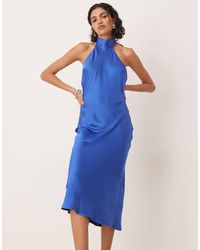 Pretty Lavish - Raleigh Cowl Back Midaxi Satin Dress - Lyst