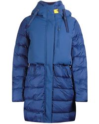 Parajumpers - Inga Eclipse Marineblauw Lang Donsjack Met Capuchon - Lyst