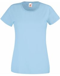 Fruit Of The Loom - Ladies/ Lady-Fit Valueweight Short Sleeve T-Shirt (Pack Of 5) (Sky) Cotton - Lyst