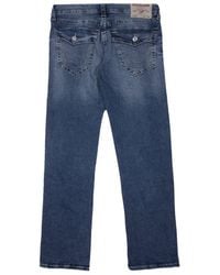 True Religion - Ricky Flap Relaxed Straight Blue Jeans - Lyst