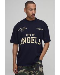 BoohooMAN - Oversized City Of Angels T-Shirt Cotton - Lyst