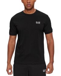 Armani - Ea7 Emporio 3Dpt35 Pj02Z Tape Logo T-Shirt Griffin Casuaul Tee - Lyst