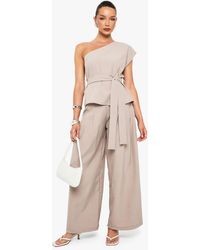 Boohoo - Woven Hammered Extreme Wide Leg Pants - Lyst