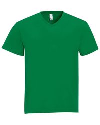 Sol's - Victory V Neck Short Sleeve T-Shirt (Kelly) Cotton - Lyst