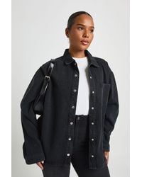 Boohoo - Plus Oversized Denim Shirt - Lyst