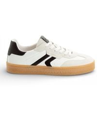 Tamaris - Leather Stripe Trainer Sneaker Shoes - Lyst