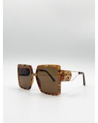 SVNX - Oversized Square Sunglasses With Temple Frame Detail - Lyst