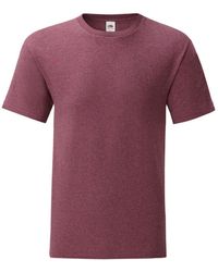 Fruit Of The Loom - Iconic 150 T-Shirt (Burgundy Heather) - Lyst