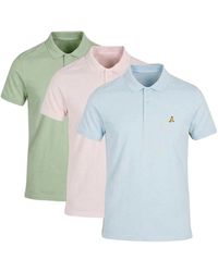 Brave Soul - 3 Pack Cotton Jersey Polo Shirts - Lyst