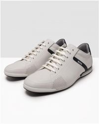 BOSS - Men's Saturn Low Trainers In White - Lyst
