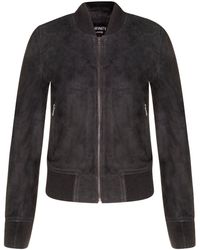 Infinity Leather - Classic Ma-1 Suede Bomber Jacket-Newbury - Lyst