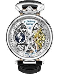 Stuhrling - Silberne Emperor's Grand Dt Automatik 46Mm Skeleton - Lyst