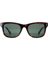 Polaroid - Rectangle Havana Polarized Pld 6206/S - Lyst