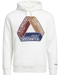 Crosshatch - Chest Print Off Hoodie Cotton - Lyst