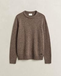 GANT - Wool Blend Neps Crew Neck Sweater - Lyst