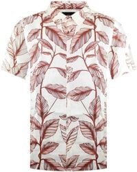 Ted Baker - Tagus Leaf Print Linen Shirt - Lyst