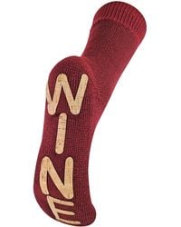 Sock Snob - Ladies Thick Thermal Fleece Lined Novelty Wine Soft Slipper Socks - Lyst