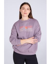 Mountain Warehouse - Printed Sweatshirt Casual Relaxed Fit Comfortable Crew Neck Pullover Top Cotton - Lyst