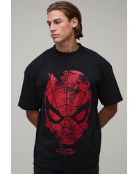 BoohooMAN - Oversized Spiderman Classic License Print T-Shirt - Lyst