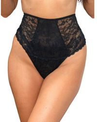 Pour Moi - 22805 For Your Eyes Only High Waist Crotchless Thong - Lyst