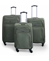 Infinity Leather - Soft Shell Lightweight Nylon 4 Wheel Travel Case Holiday Suitcase Set - Lyst