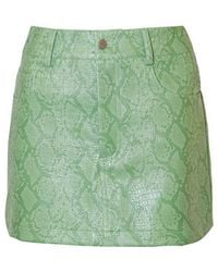 Amy Lynn - Amylynn Snake Patterned Mini 5 Pocket Skirt - Lyst