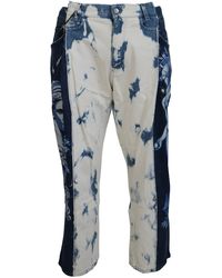 Dolce & Gabbana - Dolce Gabbana Cropped Jeans Blauw- Print - Lyst