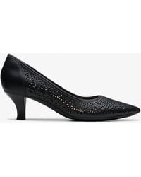 Clarks - Kepley Sky Schwarze Lederschuhe - Lyst