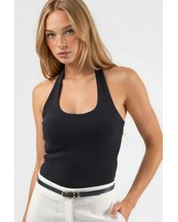 Hiccup - Fitted Halter Neck Knit Top - Lyst