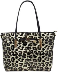 SVNX - Patent Leopard Print Tote Bag - Lyst