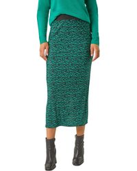 Roman - Plisse Spot Print Stretch Maxi Skirt - Lyst