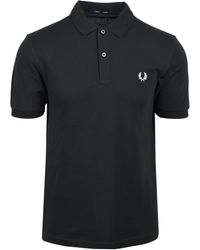 Fred Perry - Plain Polo Shirt Night/Snow Cotton - Lyst