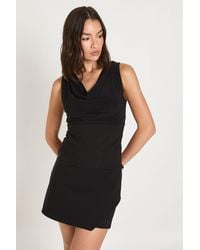 Boohoo - Cinched Corset Waist Cowl Neck Sleeveless Top - Lyst