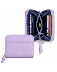 Woodland Leathers - Small Rfid Zip Around Purse, Card Coin Wallet - Lyst