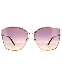 Mulberry - Square Shiny Copper Gradient Sunglasses Metal - Lyst