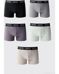 BoohooMAN - Basic Tonal 5 Pack Original Boxers - Lyst
