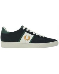 Fred Perry - Spencer Suede Tipping Trainers Cotton - Lyst
