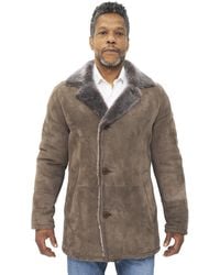 Infinity Leather - Sheepskin Classic Car Coat-Avondale - Lyst
