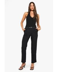 Boohoo - Low Rise Slim Leg Trouser - Lyst