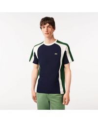 Lacoste - Men's Colourblock Cotton Jersey T- Shirt In Multi Colour - Lyst