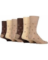 Gentle Grip - 6 Pack Non Elastic Square Patterned Cotton Socks For Poor Circulation - Lyst