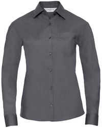 Russell - Collection /Ladies Poplin Easy-Care Long-Sleeved Formal Shirt (Convoy) - Lyst