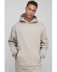 BoohooMAN - Tall Basic Oversized Over The Head Hoodie - Lyst