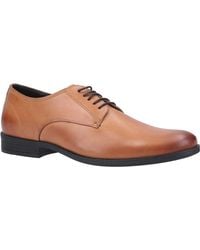 Hush Puppies - Oscar Clean Toe Leren Schoenen Met Veters In Het Bruin - Lyst