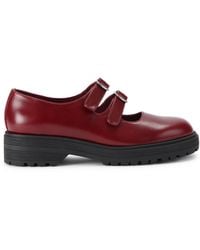 Steve Madden - Leather Alba Burgundy Ballet Flats - Lyst