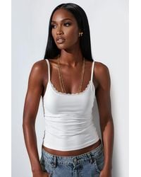 Busem - Fitted Crop Lace Cami Top - Lyst