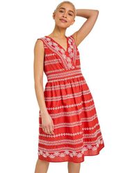 D.u.s.k - Broderie Detail Fit & Flare Day Dress - Lyst