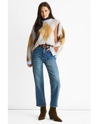 Gini London - Mid Rise Straight Leg Jeans - Lyst
