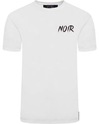 societe NOIR - Scribble Printed Logo Crew Neck Short Sleeve T-Shirt - Lyst
