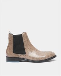 Oswin Hyde - Douglas Croc Leather Chelsea Boots - Lyst
